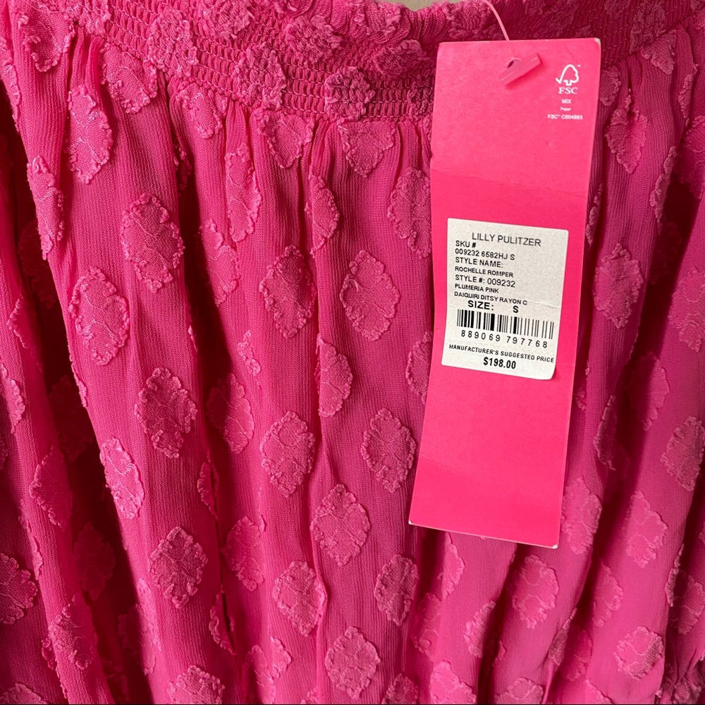 SOLD NWT Lilly Pulitzer Rochelle Romper Dress Plumeria Pink - Picture 7 of 14